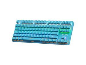 K300 87 Keys Mechanical Keyboard USB Wired Hot Swappable Blue SwtichLED Backlight Gaming Keyboard for Gaming Typing Office