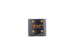 ESC Keycap Metal Aluminum Alloy Four-corner Arrow Symbols Light Transmission Keycap for Mechanical Keyboards