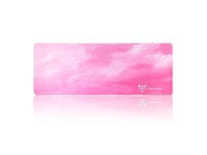 G3 Pink Cloud Mouse Pad Extra Large 800*300*4mm Anti-Slip Rubber Lockrand Foldable Gaming Keyboard Mouse Pad Table Mat for Home Office