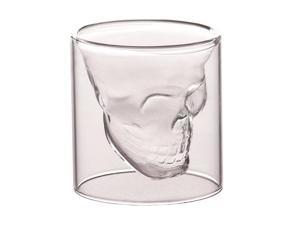 1Pcs Double Glass Skull Cup 75/150/250ml Transparent Milk Tea Coffee Water Mug Drinks Glass Reusable Tool Bar Accessories
