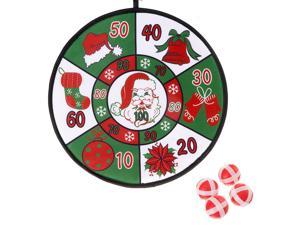Throw Dart Board Toys Set Christmas Decorations Fabric Dart Board Game with 6 Balls Gift for Children Kids