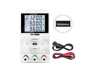 0-120V 0-3A Adjustable Lab Switching Power Supply DC Laboratory Voltage Regulated Bench Digital Display DC12V Power Supply Maintain