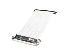 2021 New Silver PCIe Riser Cable 4.0 X16 PCI Express Gen4.0 Flexible High Speed GPU Riser Adapter White For ITX A4 Mini PC Case