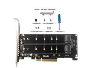 Dual-disk NVME M.2 MKEY SSD RAID Array Expansion Adapter Motherboard PCI-E Split Card For Gaming Mining BTC Chia