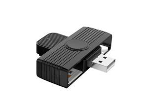 USB 2.0 Smart Card Reader for Bank Card SIM ID CAC Card Reader Connector Adapter USB for Windows 7/8/10/Mac OS Computer