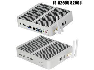[i7 8565U i5 8265U i3 8145U] Fanless Mini PC Windows 10 Pro Micro Computer 2*DDR4 M.2 NVME SSD TV Box 4K HD HTPC 300M WiFi