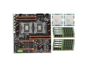 X99 Motherboard +2x Intel Xeon E5-2680 V4 CPU 14 Cores 28 Threads Max 3.30 GHz + Samsung 256GB (8x32GB) RAM 2666MHz PC4-2666 ECC Sever Memory DDR4 RAM Motherboards Server
