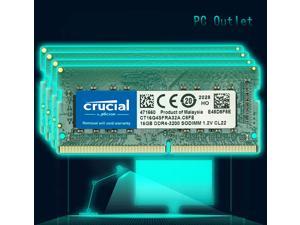64GB (4 x 16GB) Crucial DDR4 3200MHz RAM PC4-25600 CL22 1.2V SODIMM Laptop Memory  CT16G4SFRA32A.C8FE