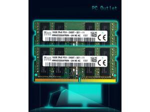 Hynix 32GB(2X16GB) DDR4 2400MHz PC4-19200 PC4-2400T Laptop SODIMM RAM Memory 260-pin HMA82GS6AFR8N-UH Hynix 32GB(2X16GB) DDR4 2400MHz PC4-19200 PC4-2400T Laptop SODIMM RAM Memory 260-pin HMA82GS6AFR8N-UH