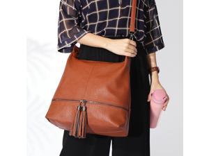 Brenice women bag Retro handbag four with pull-down pocket - Apricot