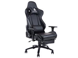 KILLABEE Big and Tall 350lb Massage Gaming Chair Metal Base - Adjustable Massage Lumbar Cushion, Retractable Footrest High Back Ergonomic Leather Racing Computer Desk Executive Office Chair(Black) KILLABEE Big and Tall 350lb Massage Gaming Chair Metal Base - Adjustable Massage Lumbar Cushion, Retractable Footrest High Back Ergonomic Leather Racing Computer Desk Executive Office Chair(Black)
