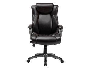 VANBOW Memory Foam Executive Office Chair, Adjustable Lumbar Support Tilt Angle Swivel PU High-Back Computer Task Desk Chair for Office Home