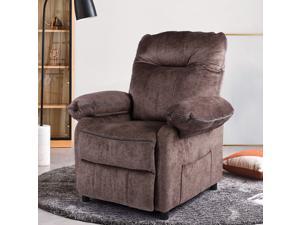 REFICCER Massage Recliner Chair Fabric Overstuffed Lounge Single Sofa for Living Room Comfy Chair with Heating and Vibration Function