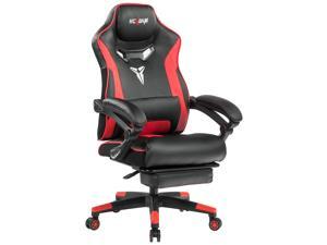 KCREAM Gaming Chair 350lbs Ergonomic Chair Computer Chair With Footrest,Racing Style PU Leather High Back Adjustable Swivel Task Chair With Build-in Lumbar Support