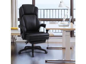 Kasorix Big and Tall 350lbs Executive Office Chair with Footrest,Desk Chairs with Lumbar Support,Ergonomic Adjustable Bonded PU Leather Rolling Chair