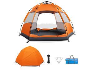 Automatic Tent (3-5 persons), Waterproof and UV Protection, Camping Tent with Carrying Bag and Double-layer Double-door 6-corner Automatic Tent (3-5 persons), Waterproof and UV Protection, Camping Tent with Carrying Bag and Double-layer Double-door 6-corner