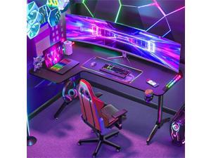 Ergohabit Customizable LED Light up RGB Monitor Stand Gaming Desk