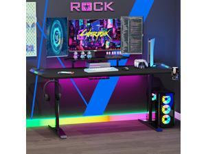 Ergohabit Customizable LED Light up RGB Monitor Stand Gaming Desk