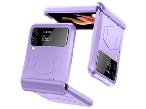 Galaxy z flip 3 case with Hinge Protection,Samsung Galaxy flip 3 case Ultra Thin Shockproof Anti-Drop, Heavy Duty,Semi-Auto and Built-in Microfiber Hinge for Samsung z flip 3 5G (2021)