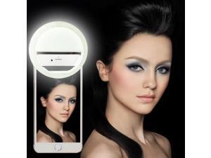 Selfie Portable LED Ring Flash Light Camera Photography For Android Phone - white Selfie Portable LED Ring Flash Light Camera Photography For Android Phone - white