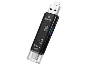 Universal 5-in-1 OTG Card Reader Micro USB Type-c TF Card Reader For Phone Computer Memory Card White - Black (black) Universal 5-in-1 OTG Card Reader Micro USB Type-c TF Card Reader For Phone Computer Memory Card White - Black (black)