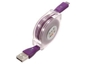 2Pcs 1M Visible Retractable LED Light Micro USB 2.0 Data Sync Charger Cable For Phone Purple - 2Pcs 1M Visible Retractable LED Light Micro USB 2.0 Data Sync Charger Cable For Phone Purple -