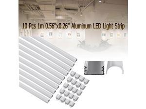 OuShu 10 Pcs 1m 0.56''x0.26'' U Shape Waterproof Aluminum LED Light Strip Channel -