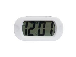 Digital Alarm Clock LCD Backlight Snooze Battery Operated Home Office Desktop White - White Digital Alarm Clock LCD Backlight Snooze Battery Operated Home Office Desktop White - White