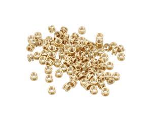 100 Pcs Suleve M3BN4 M3*3*5mm Metric Threaded Brass Knurl Round Insert Nuts - 100 Pcs Suleve M3BN4 M3*3*5mm Metric Threaded Brass Knurl Round Insert Nuts -