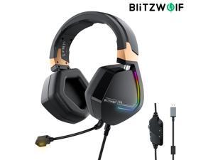 BlitzWolf BW-GH2 Gaming Headphone 7.1 Channel 53mm Driver USB Wired RGB Gamer Headset with Mic for Computer PC PS3/4 - 7.1 channel + USB - Black BlitzWolf BW-GH2 Gaming Headphone 7.1 Channel 53mm Driver USB Wired RGB Gamer Headset with Mic for Computer PC PS3/4 - 7.1 channel + USB - Black