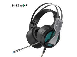 BlitzWolf BW-GH1 Gaming Headphone 7.1 Surround Sound Bass RGB Game Headset with Mic for Computer PC PS4 XBOX Gamer - Silver - Silver BlitzWolf BW-GH1 Gaming Headphone 7.1 Surround Sound Bass RGB Game Headset with Mic for Computer PC PS4 XBOX Gamer - Silver - Silver