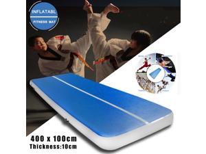 4M Inflatable Gym Mat Air Tumbling Track Gymnastics Cheerleading Taekwondo Pad Blue - 4M Inflatable Gym Mat Air Tumbling Track Gymnastics Cheerleading Taekwondo Pad Blue -