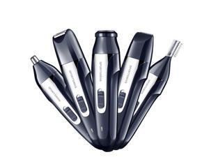 5 in 1 Electric Hair Clipper Shaver Nose Hair Trimmer Eyebrow Shaping Waterproof Body Grey/Blue - Grey 5 in 1 Electric Hair Clipper Shaver Nose Hair Trimmer Eyebrow Shaping Waterproof Body Grey/Blue - Grey