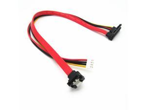 1 Piece 50cm 90 Degree SATA Male 22pin (7+15) + SH 2.0 4pin Power Right Angled SATA HDD Hard Disk High Speed Computer Data Power Cable