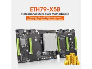 ETH79-X5B w/ Fan Mining Motherboard Support 5 GPU RTX 3060 Series Graphics Card
