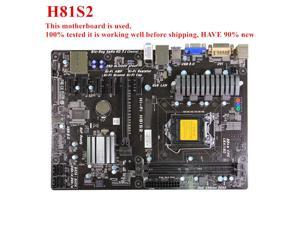 6 GPU Mining Motherboard For Biostar Hi-Fi H81S2 LGA 1150 i7 i5 i3 DDR3 ATX