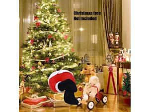 Decoration Ornament Flannel Fabric Santa Claus Leg Funny Christmas Scene