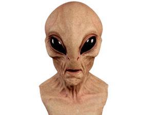 UFO Big Eyes Alien Full Head Party Mask  Halloween Creepy Latexfor Adults Masquerade Costume Party Cosplay Alien Mask