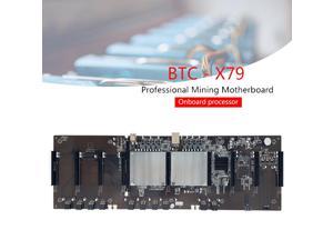 BTC X79 Dual CPU Single Channel Mining Motherboard for CPU Set support 9*3060 Graphics card for DDR3 Memory 60mm Distance Low Power
