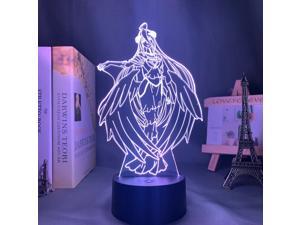 Overlord Albedo Led Night Light for Bedroom Decor Gift Nightlight Anime Waifu 3d Lamp Albedo Overlord