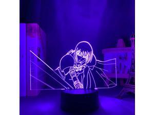 LED Night Light Fate Stay Night Saber Figure For Kid Decor Acrylic Table 3D Lamp