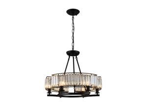 Luxury Round Crystal Chandelier Retro Ceiling Lamp LED Crystal Lamp, Black Frame Lighting for Dining Room, Bedroom Luxury Round Crystal Chandelier Retro Ceiling Lamp LED Crystal Lamp, Black Frame Lighting for Dining Room, Bedroom