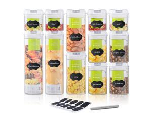 TFCFL Food Storage Container, Crystal Clear Food Storage Container Set BPA-Free, Pantry Organization Cereal Storage Set, Leak-proof Plastic Canisters for Flour,Cereal,Spaghetti (12 Packs) TFCFL Food Storage Container, Crystal Clear Food Storage Container Set BPA-Free, Pantry Organization Cereal Storage Set, Leak-proof Plastic Canisters for Flour,Cereal,Spaghetti (12 Packs)