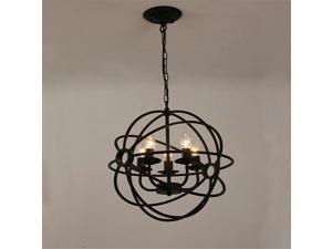 TFCFL Rustic Metal Vintage Orb Globe Cage Chandelier Pendant Round Ceiling Light Hanging Decoration Fixture Lamp (USA Stock) TFCFL Rustic Metal Vintage Orb Globe Cage Chandelier Pendant Round Ceiling Light Hanging Decoration Fixture Lamp (USA Stock)