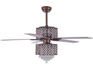 TFCFL Crystal Ceiling Fan with Light, 52 Inch Creative Design Ceiling Light Fan Bronze Ceiling Fan Light 5 Wood Reversible Blades with Remote Control 3 Speeds for Bedroom Kitchen Entryway Dining Room TFCFL Crystal Ceiling Fan with Light, 52 Inch Creative Design Ceiling Light Fan Bronze Ceiling Fan Light 5 Wood Reversible Blades with Remote Control 3 Speeds for Bedroom Kitchen Entryway Dining Room