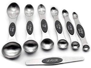 TFCFL  7PCS Measuring Spoons Metal Measurement Spoon Magnetic Measuring Spoons Set Stainless Steel