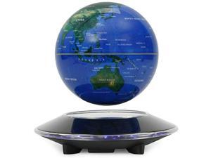 TFCFL 6 Inch Flying Saucer Globe with Colorful Light, 6'' LED Night Light Floating Globe Magnetic Levitation Earth World Map Rotating for Gifts and Home Decoration TFCFL 6 Inch Flying Saucer Globe with Colorful Light, 6'' LED Night Light Floating Globe Magnetic Levitation Earth World Map Rotating for Gifts and Home Decoration