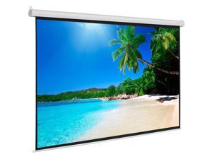 TakeIt Manual Pull Down Projector Screen 100 Inch Diagonal 4:3 Diag 4K 8K 3D Ultra HDR HD Ready Home Theater Movie Theatre Projection Screen