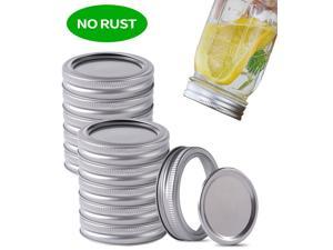 Canning Lids and Rings Small Regular Mouth is Suitable for Ball, Kerr and More Mason Jar, Narrow Reusable Airtight Fermenting Bulk Can Lids and Bands is Rust Proof,Leak Proof and Secure Caps Set of 12