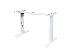 Fohfurniture White Electric Stand Up Desk Frame Base Sit to Stand Workstation Powerful Single Motor -  Frame Only